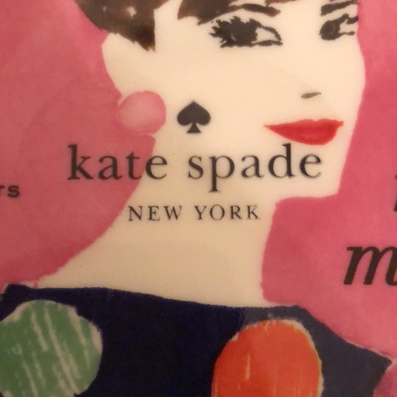 NWT KATE SPADE Decorative Plate Make Headlines CHARM by Lenox 6” - Picture 4 of 10